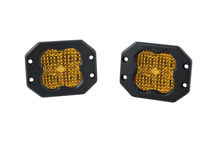 SS3 SAE Yellow Pro Flush Mount LED Pods
