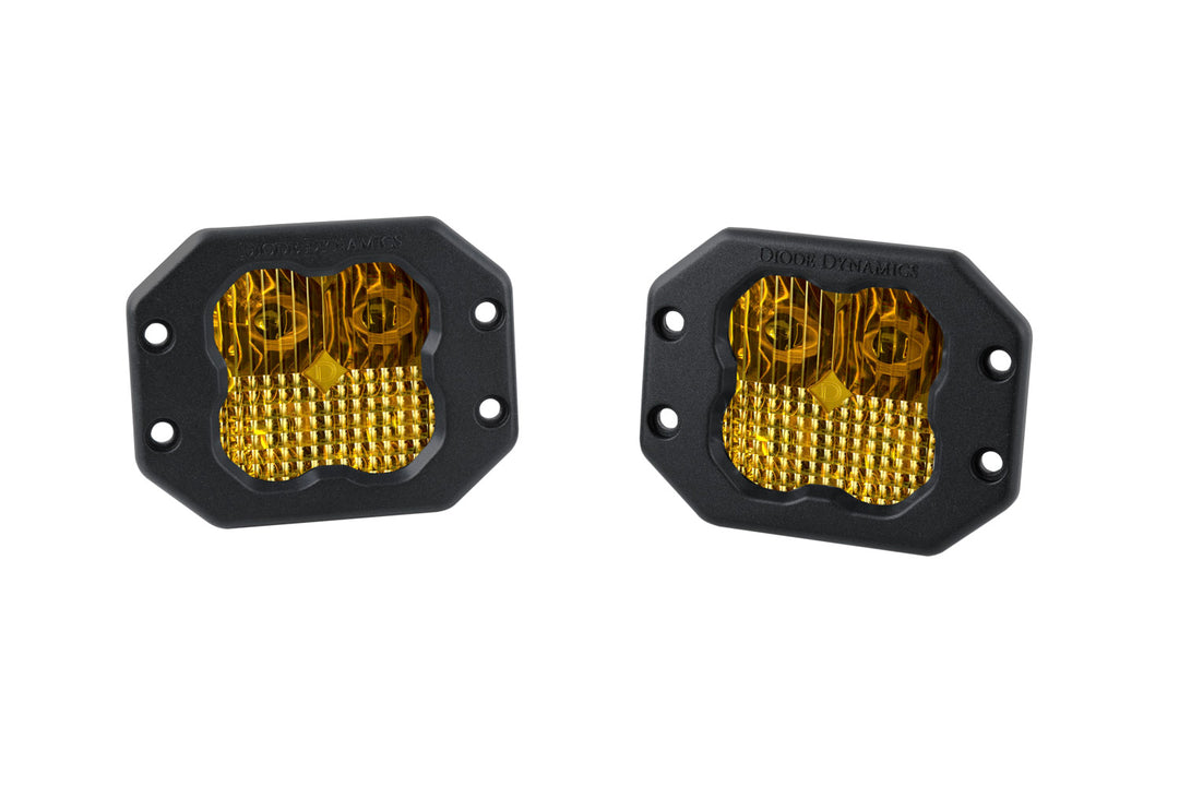 SS3 SAE Yellow Pro Flush Mount LED Pods
