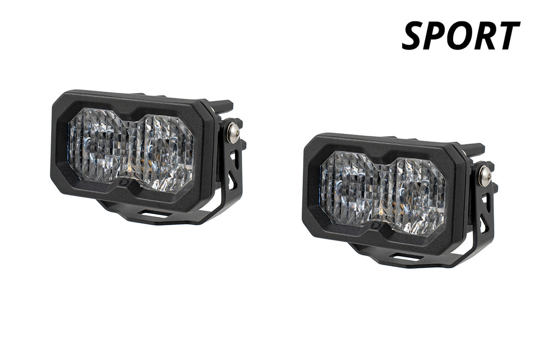 C2 2.0 SAE/DOT White Sport LED Pods