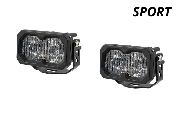 C2 2.0 SAE/DOT White Sport LED Pods
