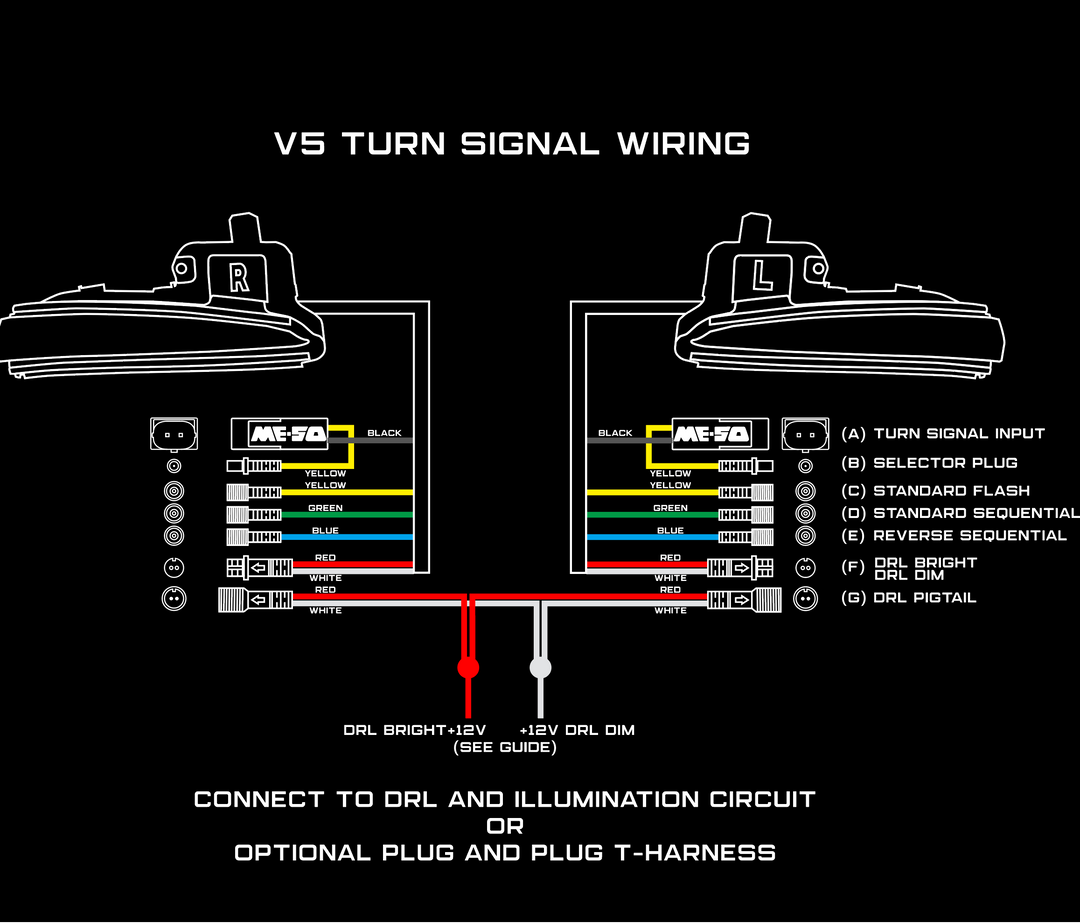 V5 Switchback Mirror Turn Signals fits 2016-2023 Toyota Tacoma