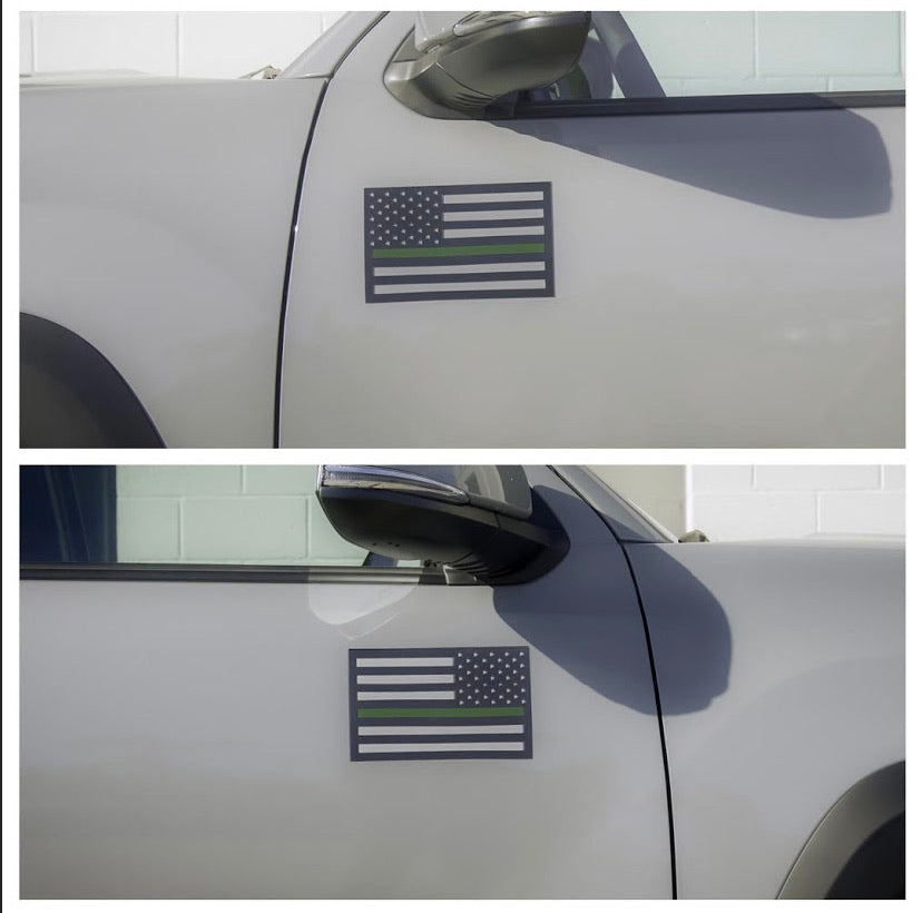 American Flag Vehicle Magnets - Black