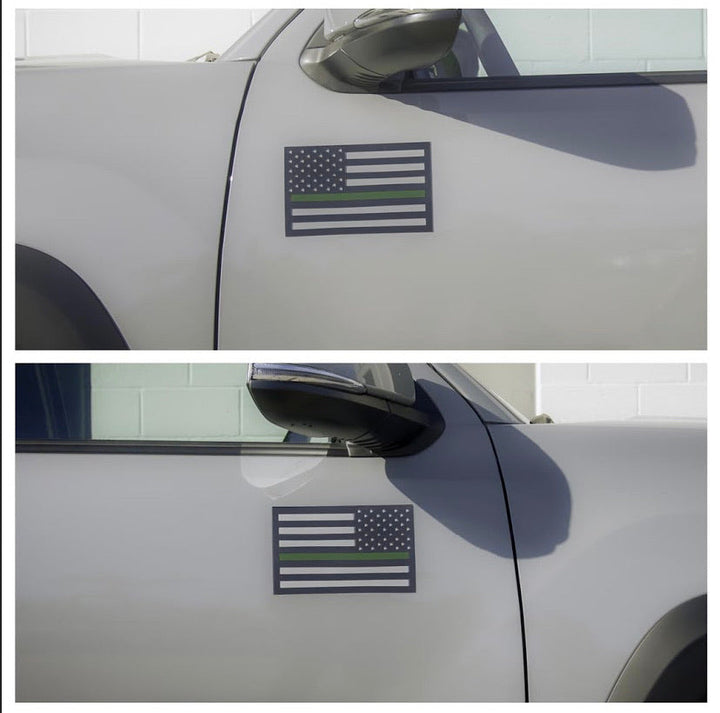 American Flag Vehicle Magnets - Black