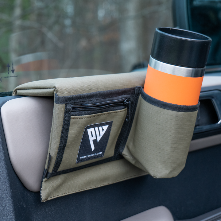 Armrest with Cupholder | Olive Ripstop | Driver Side