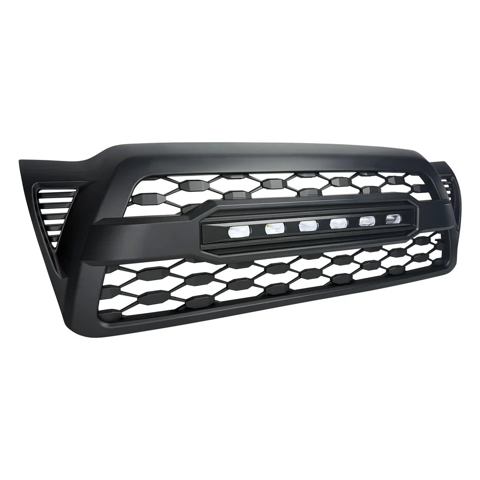 TRD PRO Style Grille W/ LED Off-Road Lights - Matte Black for 2005-2011 Toyota Tacoma