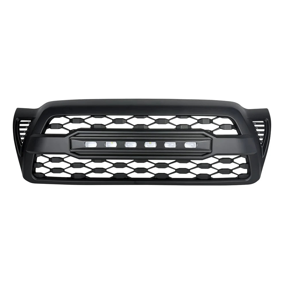 TRD PRO Style Grille W/ LED Off-Road Lights - Matte Black for 2005-2011 Toyota Tacoma