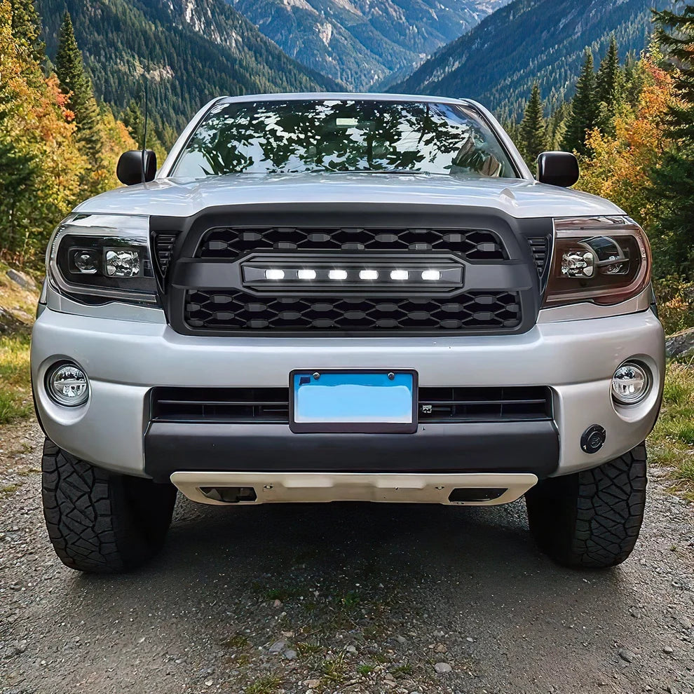 TRD PRO Style Grille W/ LED Off-Road Lights - Matte Black for 2005-2011 Toyota Tacoma