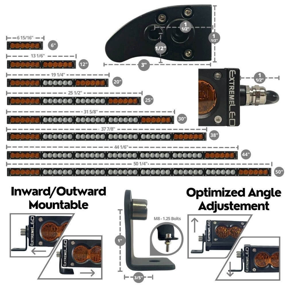 30" X6s Slim Amber/White 150w Led Light Bar & Harness