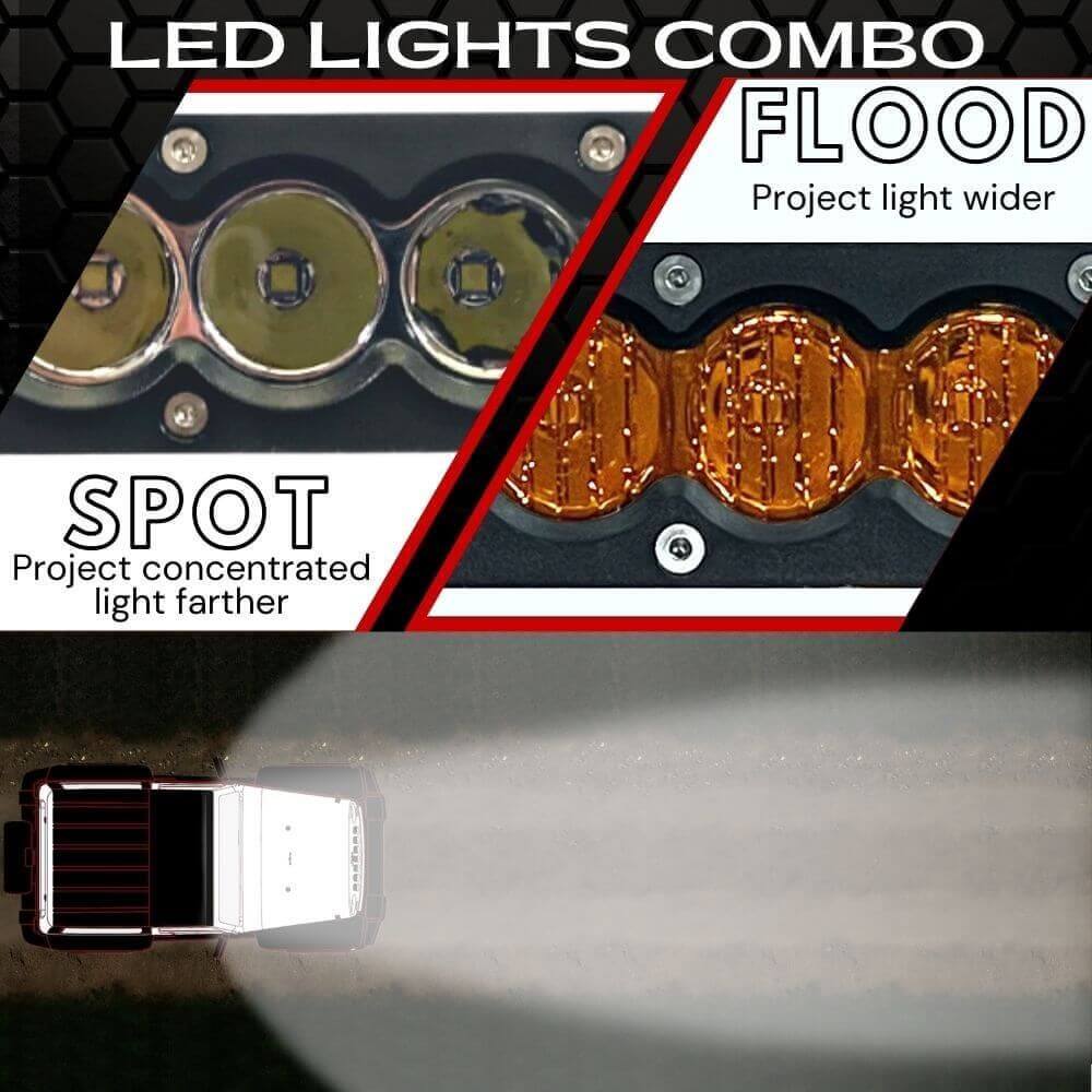 30" X6s Slim Amber/White 150w Led Light Bar & Harness