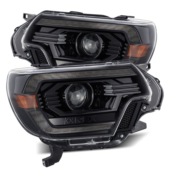 2012-2015 Toyota Tacoma LUXX-Series LED Projector Headlights | Amber/Clear DRL