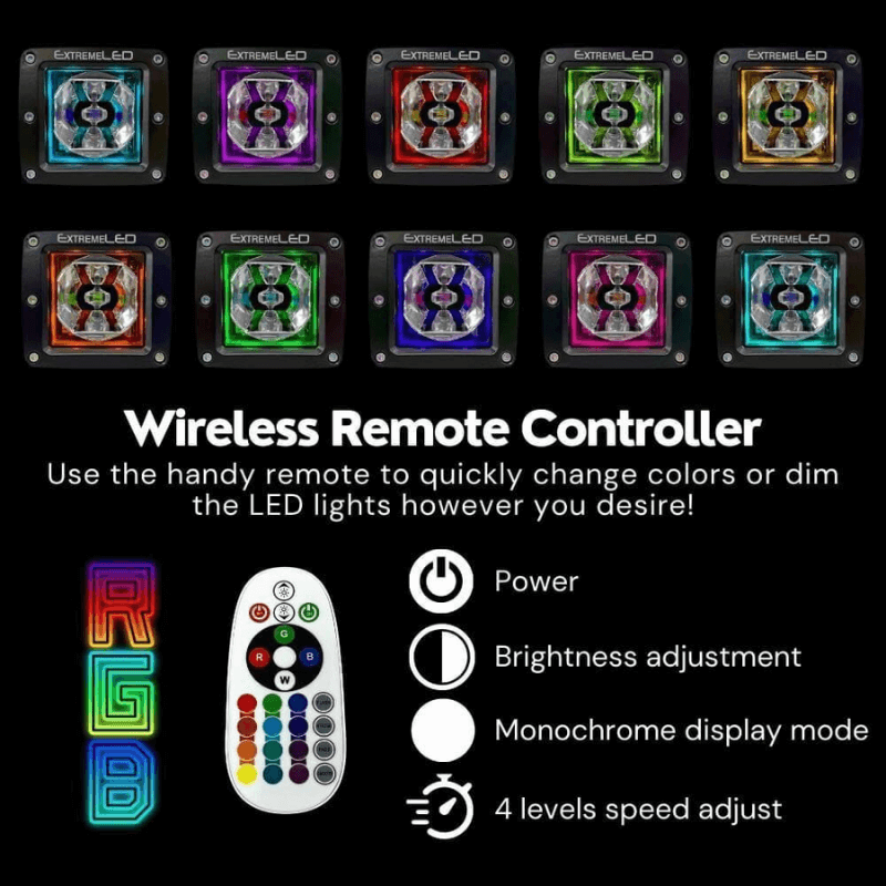 REMOTE CONTROL LED RGB LIGHT PODS