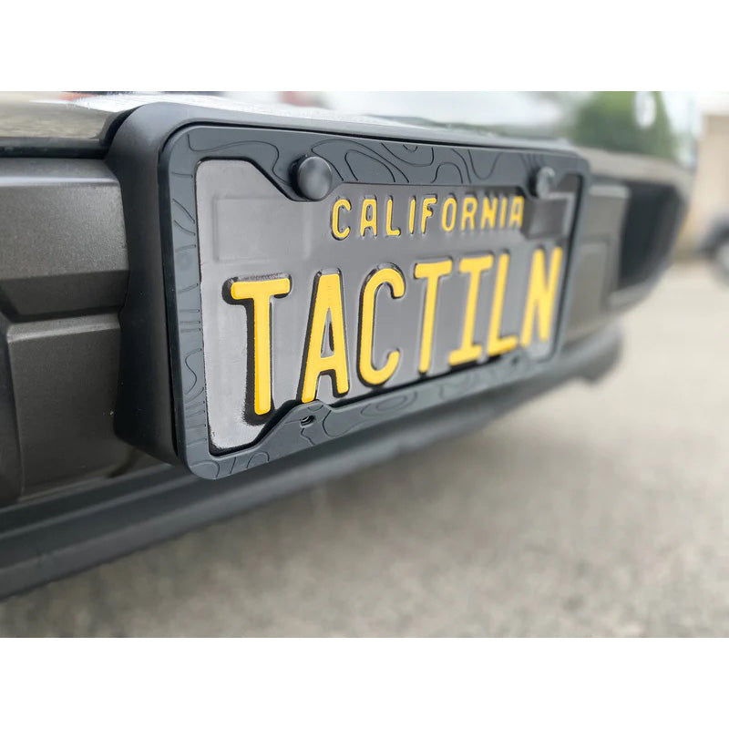 Topography License Plate Frame - Anti-Rattle, Anti-Scratch Map Topo