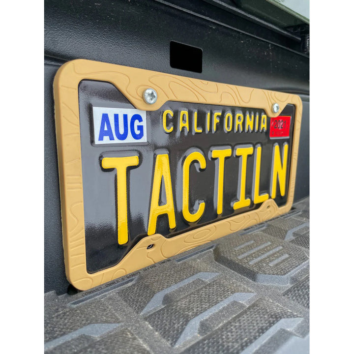 Topography License Plate Frame - Anti-Rattle, Anti-Scratch Map Topo