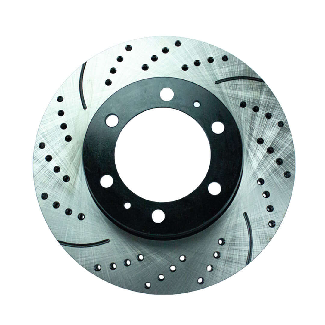 20052023 Toyota Drilled and Slotted Rotors + Ceramic Brake Pad