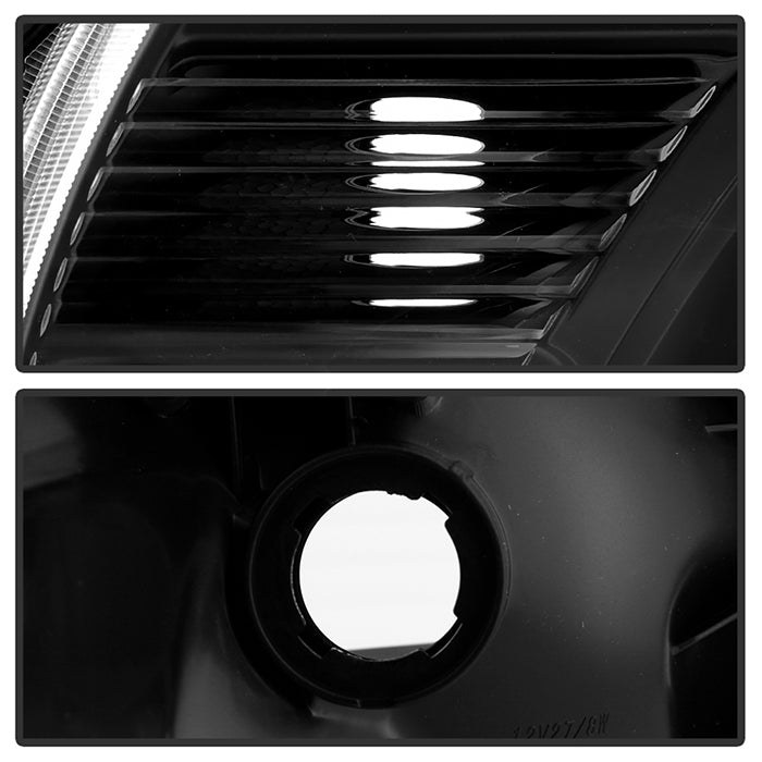2012-2015 Toyota Tacoma Projector Headlights with Light Bar - Black