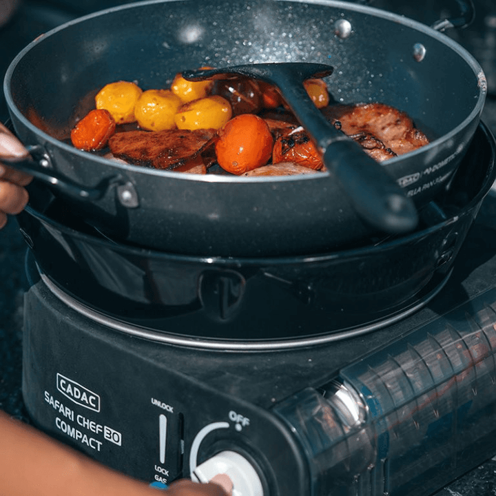 Safari Chef 30 Compact | Portable 6 Piece | Gas Barbeque | Camp Cooker