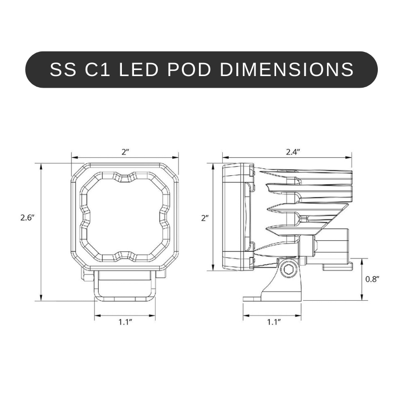 Stage Series C1 Amber LED Pod | Standard Mount
