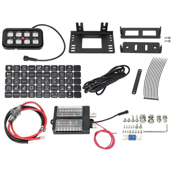 8 Switch Control System Vehicle Accessory [Blue Backlighting]