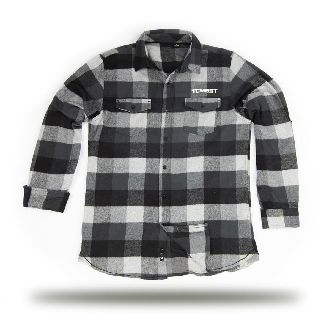 TCMBST - Long Sleeve Flannel - Black/Grey