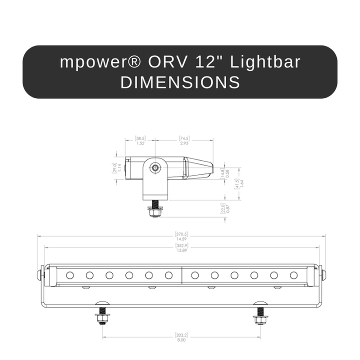 mpower® ORV 12" Lightbar | Optic-grade silicone lens