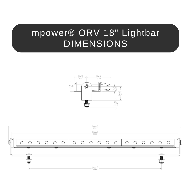 mpower® ORV 18" Lightbar | Optic-grade silicone lens