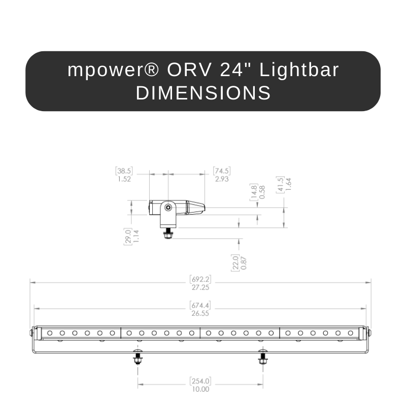 mpower® ORV 24" Lightbar | Optic-grade silicone lens