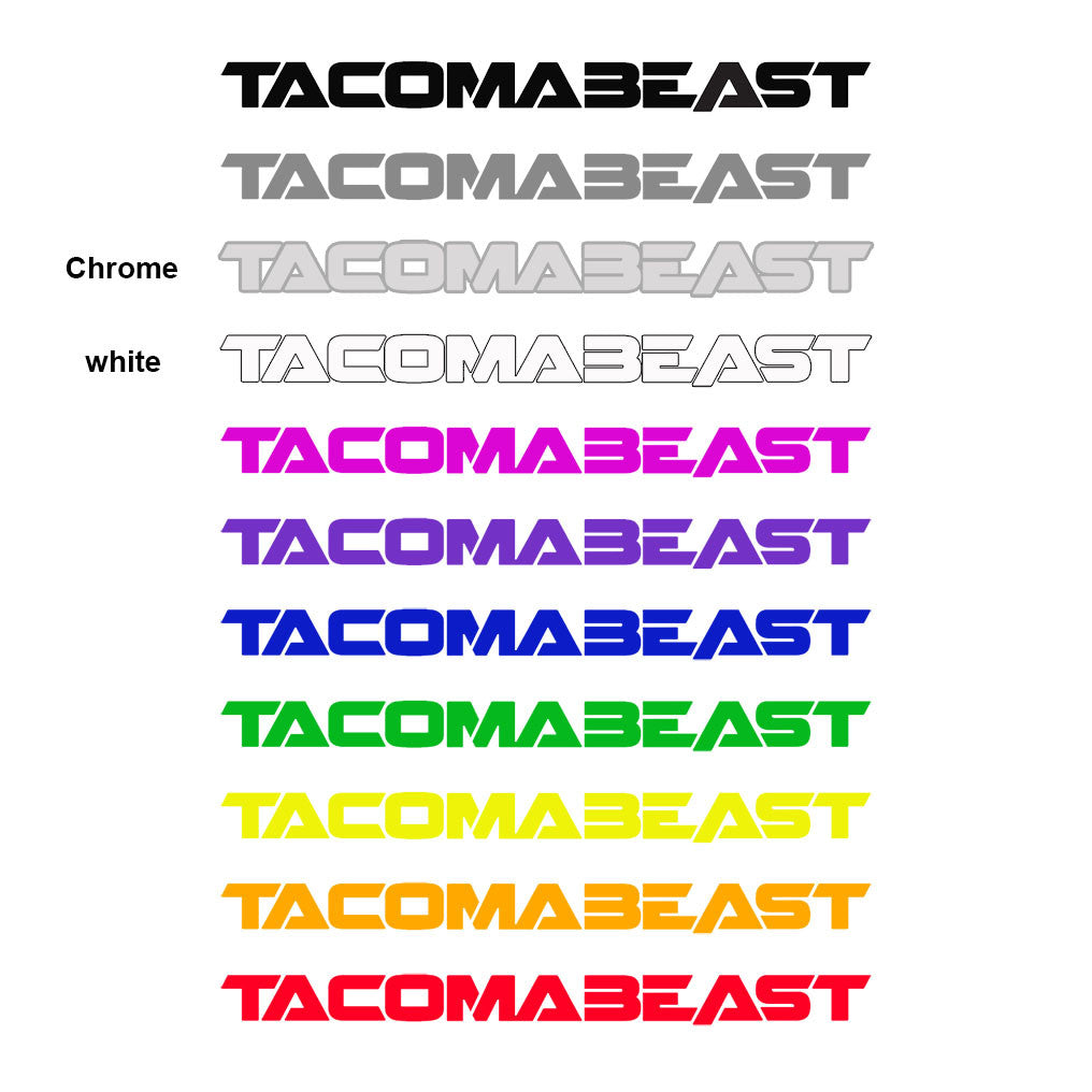 TACOMABEAST Mini Decals (Comes in Pairs)
